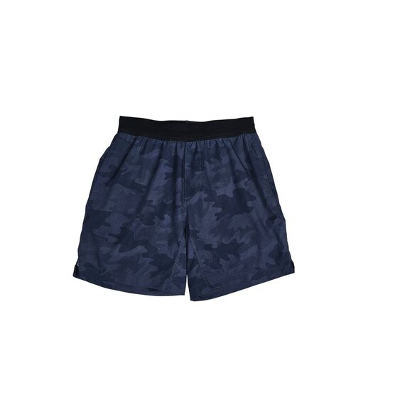 RHONE 7" Mako Tech Shorts Men's Small Camo Blue Unlined, DWR - Picture 2 of 13